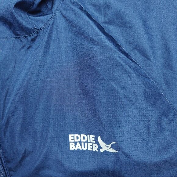 Eddie Bauer Kids Windbreaker Jacket Boys M (10/12) Blue Hooded Full-Zip - Picture 3 of 8